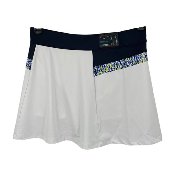 Callaway golf skort 17" digital confetti print block white size Large L - Picture 3 of 5